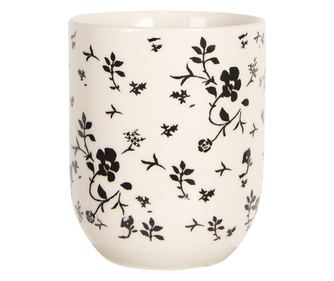 Set od 6 crnih i bijelih porculanskih šolja 6x8 cm, 100 ml