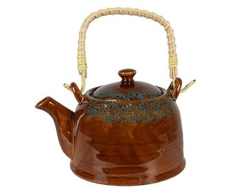 Čajnik s keramičkim infuzerom, smeđa boja, 14x12 cm, 750 ml