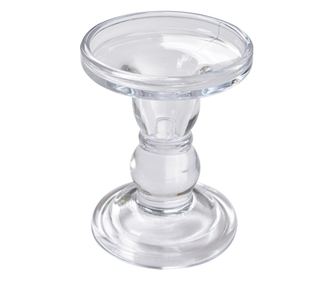 Set od 2 prozirna staklena držača za svijeće 8x11 cm