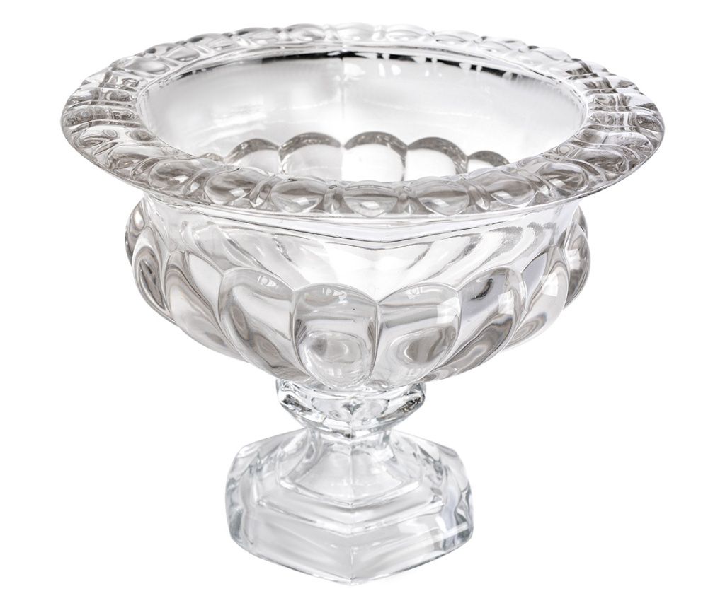 Átlátszó üvegtál 21x25 cm