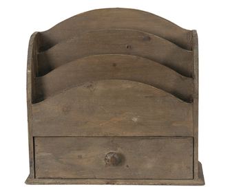 Barna fa tárolódoboz 33x13x31 cm