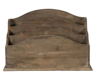 Barna fa tárolódoboz 33x17x22 cm