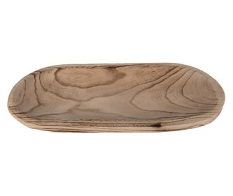 Πιατέλα σερβιρίσματος από καφέ ξύλο 40x18x4 cm