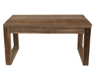 Smeđi drveni stalak za cvijeće 38x18x19 cm