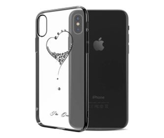 Husa Kingxbar pentru Apple iPhone X design Cristale Swarovski - Black