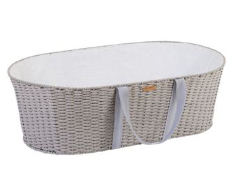 Cos bebe Childhome Moise cu saltea, Gri