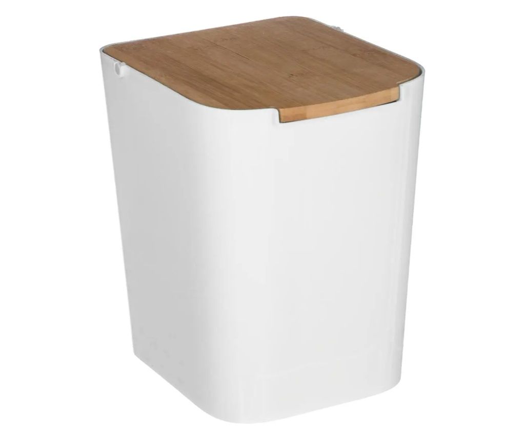 Cos gunoi Natureo White, plastic, 5 litri