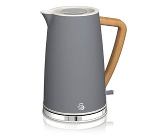 Fierbător electric Swan SK14610GRYN, 3000W, 1.7L, oțel inoxidabil, filtru lavabil, gri
