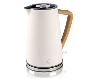 Електрическа кана Swan SK14610WHTN, 3000W, 1.7L, Неръждаема стомана, Миещ се филтър, Бял