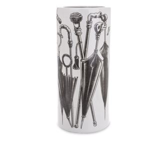 Suport pentru umbrele, ceramica, alb/negru, 46x20,5x20,5 cm