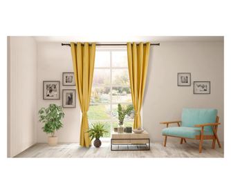 Set od 2 baršunaste zavjese 140x270 cm - Žuta