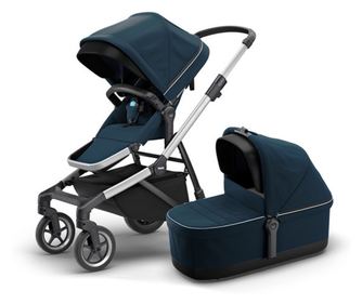 Thule SLEEK voziček okvir Grey in prevleka Navy Blue