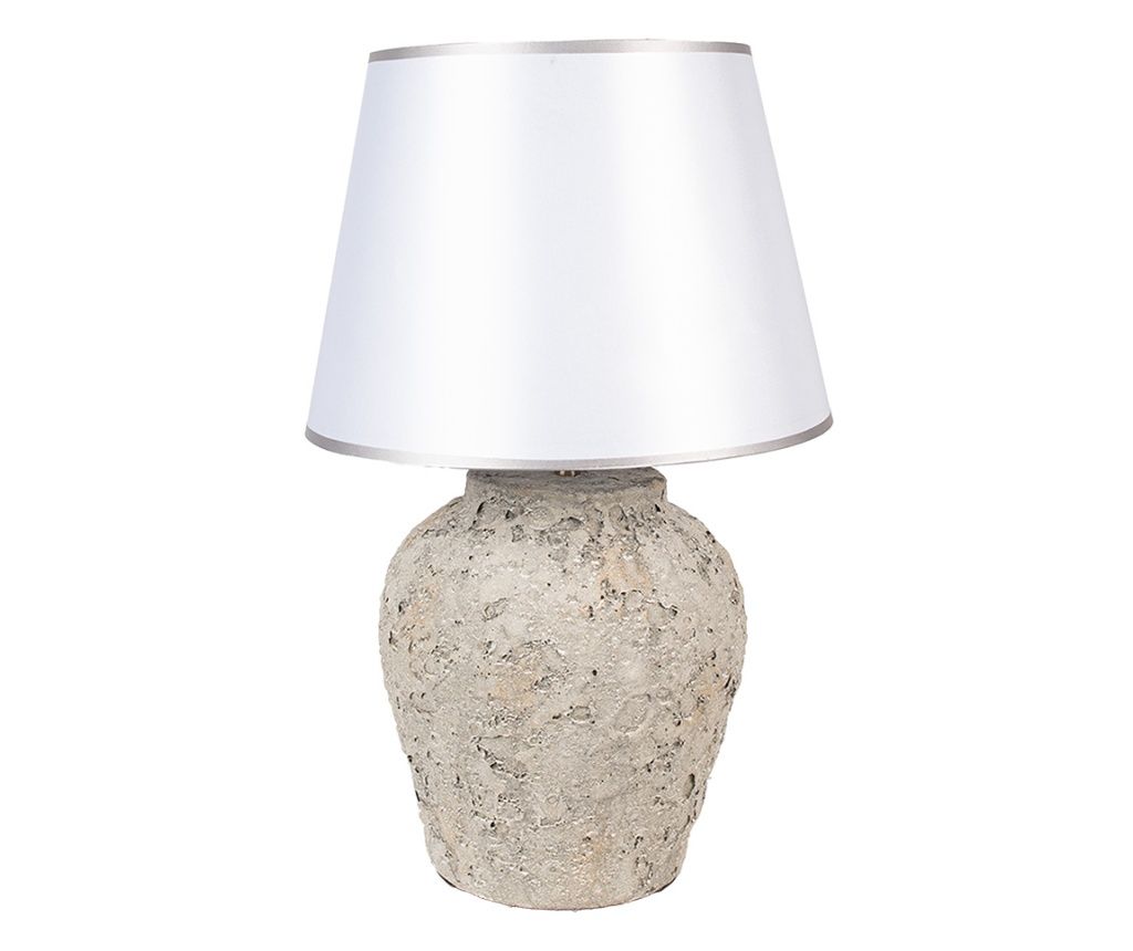 Stolna svjetiljka od terakote sive i bijele boje 35x59 cm, E27