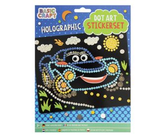 Mozaik z nalepkami - Avtomobilček