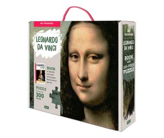 Sestavljanka Mona Lisa (300 kosov + knjiga)