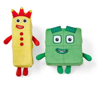 Set plišastih maskot Numberblocks - Tri & Štiri