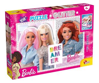 Sestavljanka GLITTER Barbie - Najboljše prijateljice (108 kosov)
