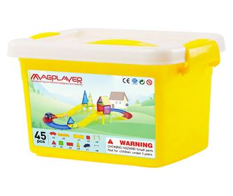 Magnetni 3D gradbeni set - Avtomobilski krog (45 kosov)