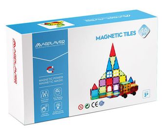 Magnetni 3D gradbeni set - 46 kosov