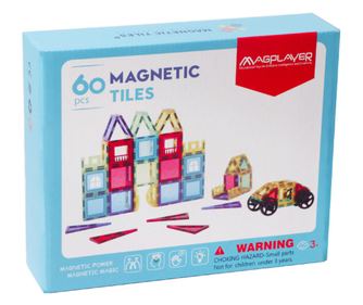 Magnetni 3D gradbeni set - 60 kosov