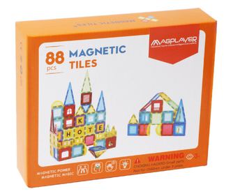 Magnetni 3D gradbeni set - 88 kosov