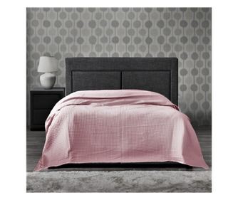 Cuvertura Kotonia Home - Fagure, 220x240 cm,100% bumbac, roz pudra