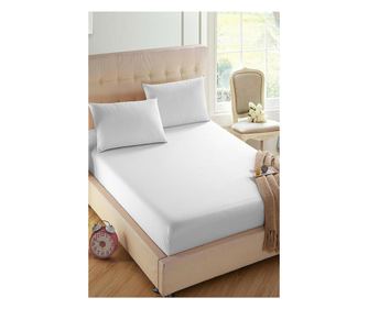 Kotonia Home Hotel ágytakaró - 100% pamut kötött, matrachoz 160x200+20 cm, fehér