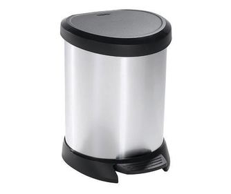 Кошче за боклук, 15 L, сребристо/черно, CURVER
