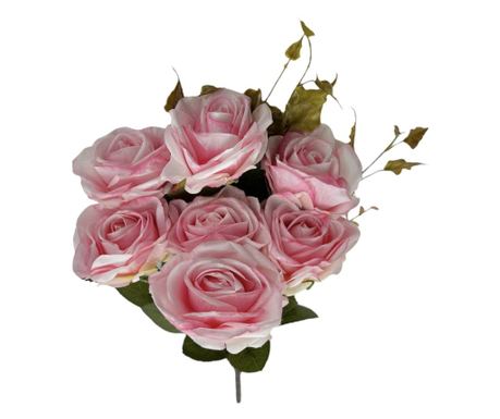 Rose Bouquet, mixed white and pink, 51cm