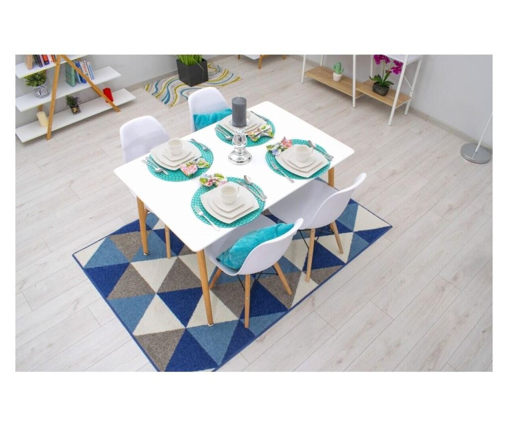 Stolica u skandinavskom stilu, Artool, Osaka, PP, Drvo, Bijela, 46x54x81 cm - 3