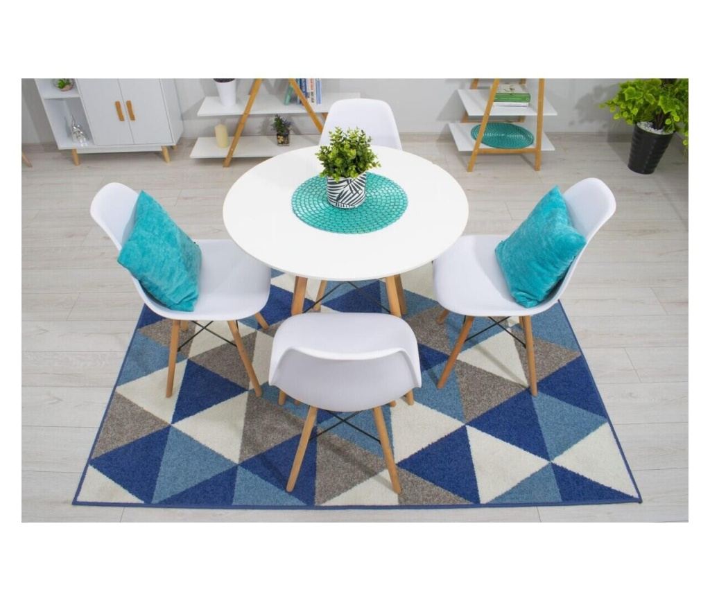 Stolica u skandinavskom stilu, Artool, Osaka, PP, Drvo, Bijela, 46x54x81 cm - 4