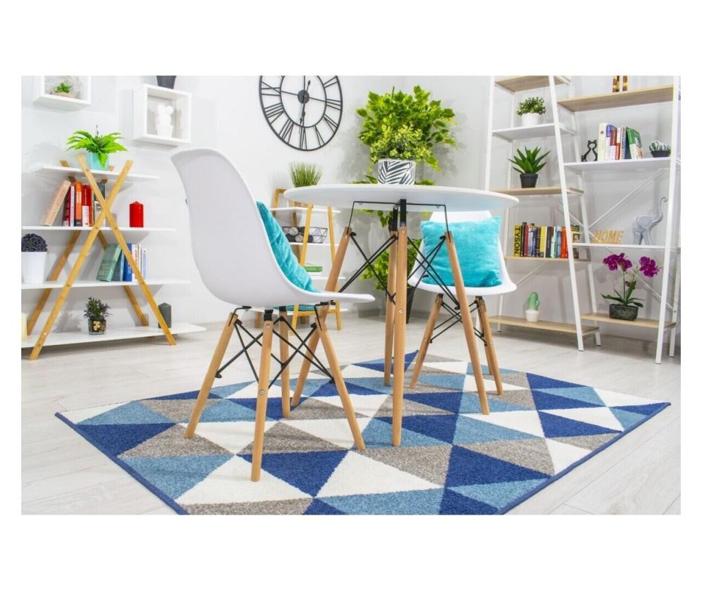 Stolica u skandinavskom stilu, Artool, Osaka, PP, Drvo, Bijela, 46x54x81 cm - 5