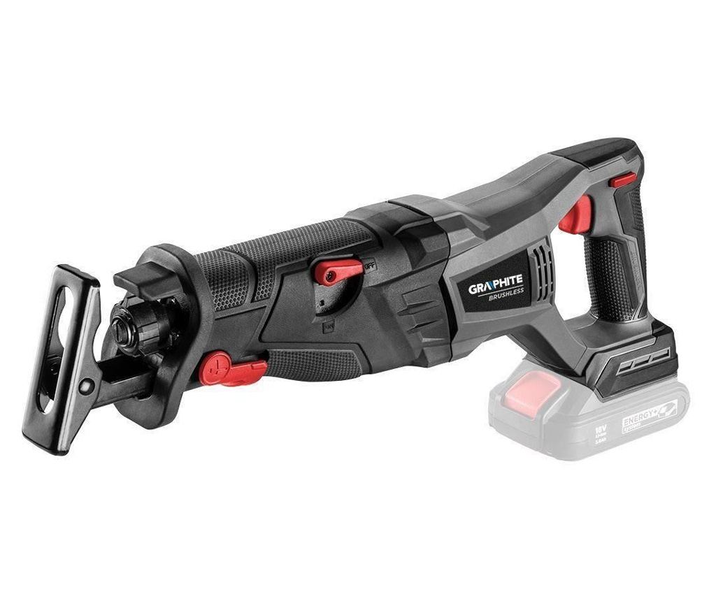 Akumulatorska sabljasta pila s baterijom 2 Ah, 18V Li-ion punjačem, motorom bez četkica, Graphite Energy - 3