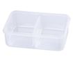 Kućica/posuda za hranu, plastika, nepropusna, plava, 2 odjeljka, sa žlicom i vilicom, 1,5 l, 22 x 15,2 x 7,6 cm, MagicHome