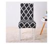Universal Κάλυμμα για Κλασικές Καρέκλες, Μοντέλο ROMB, ΑΣΠΡΟ + ΜΑΥΡΟ Χρώμα thumbnail 3
