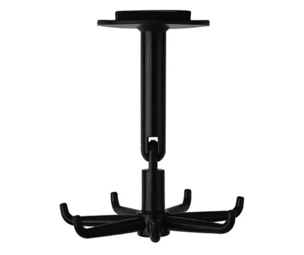 Περιστρεφόμενη Κρεμάστρα Κουζίνας με 6 Άγκιστρα, ABS, 11 εκ., Μαύρη - 5