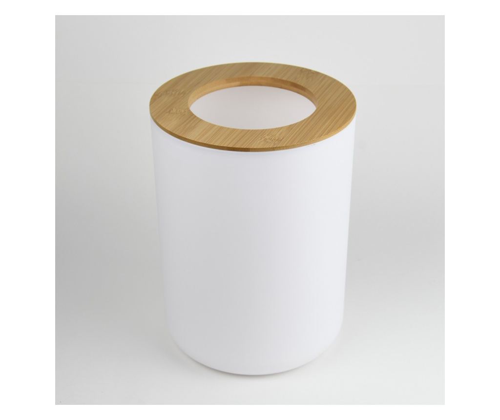 Κομψό Σετ Μπάνιου 6 Τεμαχίων, ABS + Ξύλο, Λευκό/Καφέ - 3