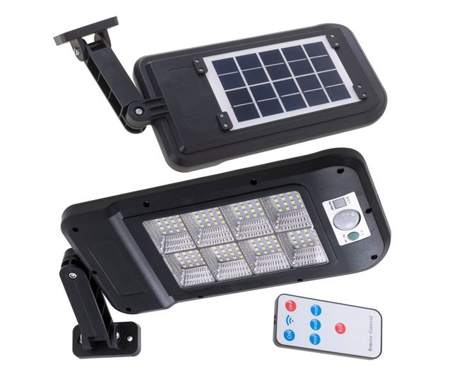 Lampa Stradala cu Panou Solar, Senzor de Miscare si Telecomanda, dimensiune 30 x 14 x 3 cm