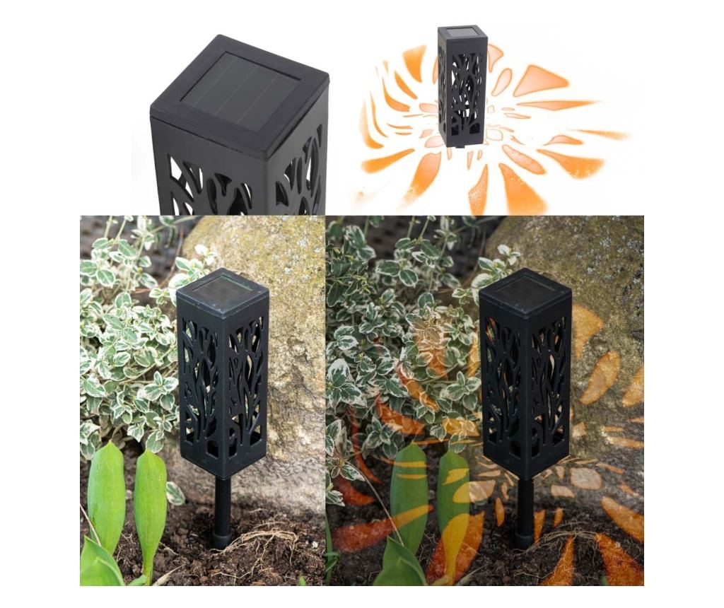 Σετ 4 ηλιακών φωτιστικών κήπου με LED σε στυλ "Φαναριού" - 2
