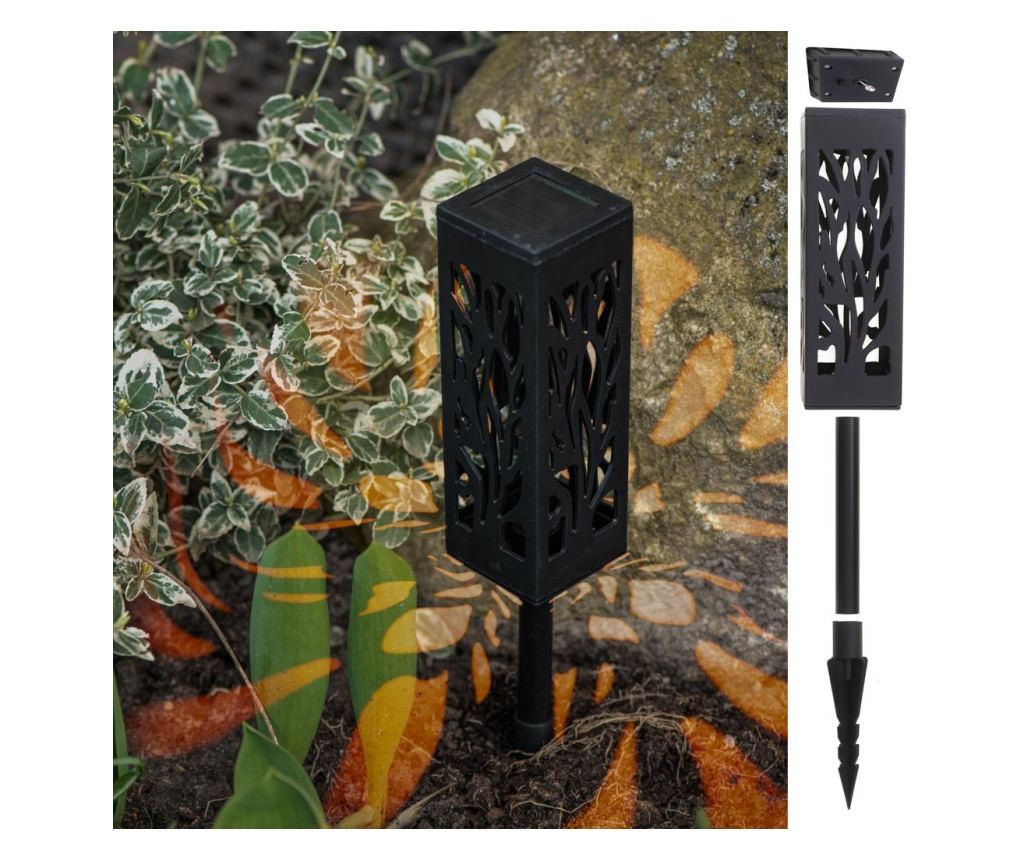 Σετ 4 ηλιακών φωτιστικών κήπου με LED σε στυλ "Φαναριού" - 3