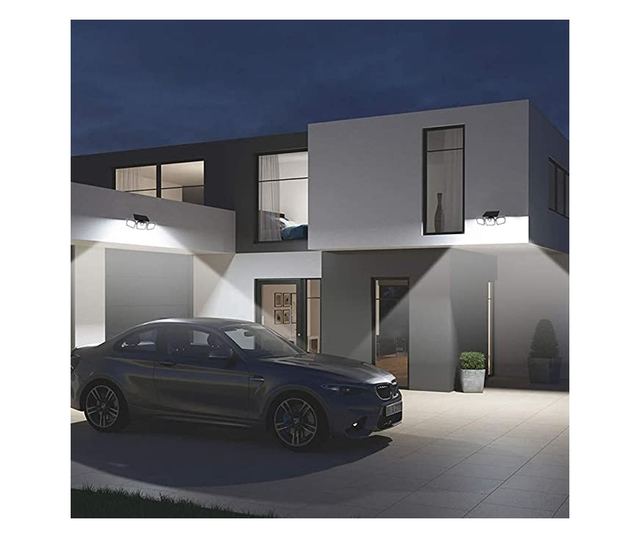 Lampa Solara LED, reglabila, model TRIO, cu senzor crepuscular si senzor de miscare