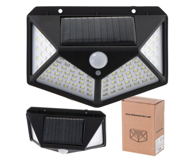 Lampa Solara LED cu senzor crepuscular si senzor de miscare