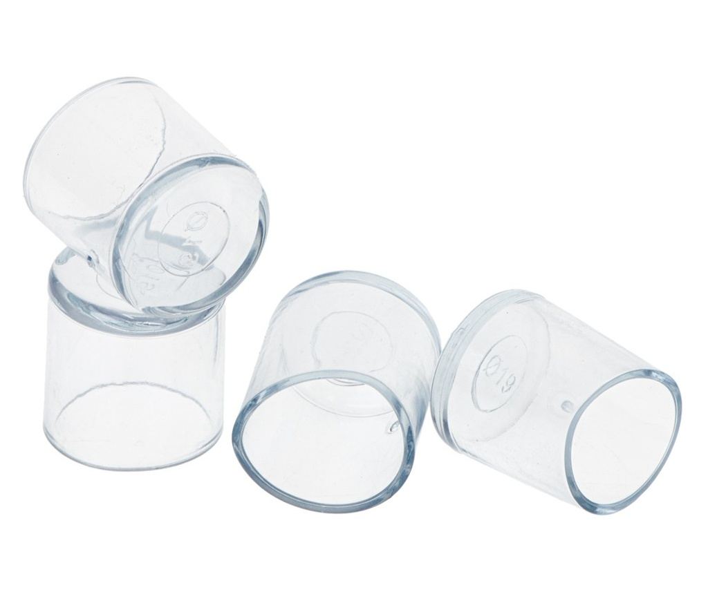 Σετ 4 Αντιχαρακτικά Προστατευτικά για Πόδια Καρέκλας, Διάμετρος 19mm, Διάφανα - 4