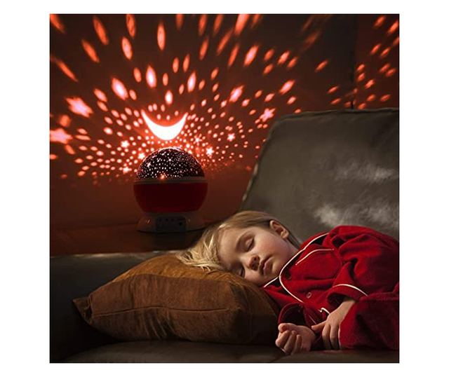 Proiector LED cu alimentare USB, model "Galaxy Stars" cu 9 moduri de afisare