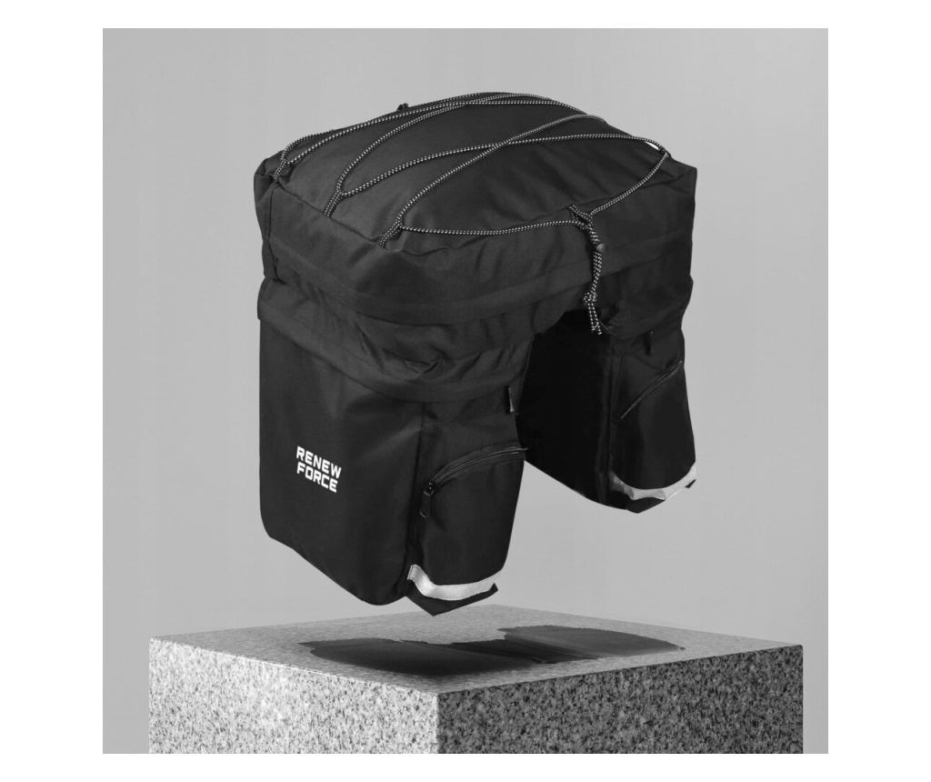 Torba za bicikle s dvostrukim nosačem, nepropusna, kapacitet 60 l, dimenzije: 44 x 44 x 20 cm - 2