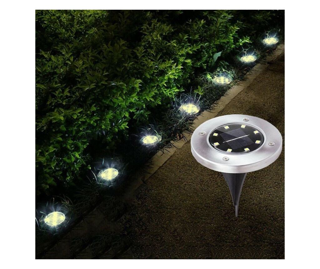 Αισθητικό Ηλιακό Φωτιστικό Κήπου Εξωτερικού Χώρου με 16 LED και Κοντή Βάση - 2