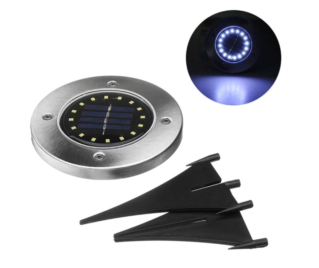 Αισθητικό Ηλιακό Φωτιστικό Κήπου Εξωτερικού Χώρου με 16 LED και Κοντή Βάση - 4
