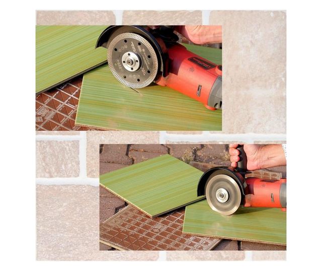 Disc diamantat turbo subtire, placi ceramice, taiere umeda si uscata, set 10 buc, 115 mm/22.23 mm, Richmann Exclusive