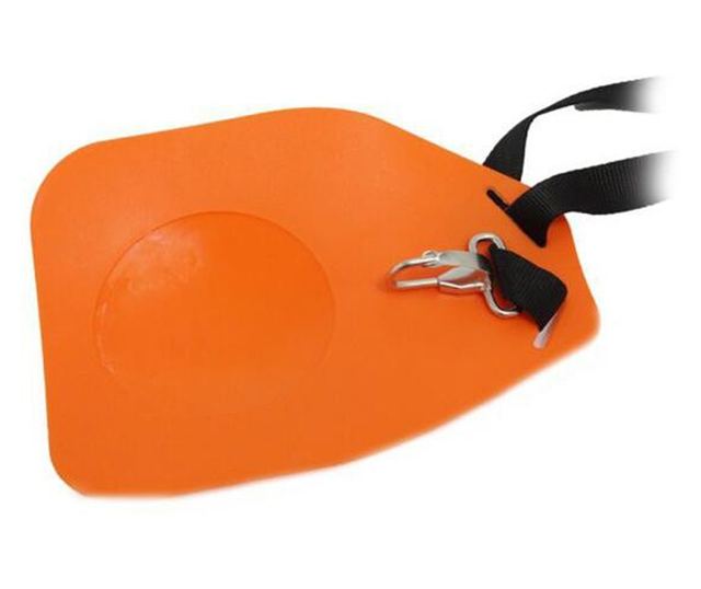 Ham pentru motocoasa/trimmer, Micul Fermier, bretele panza, portocaliu si negru, 27x20x2 cm