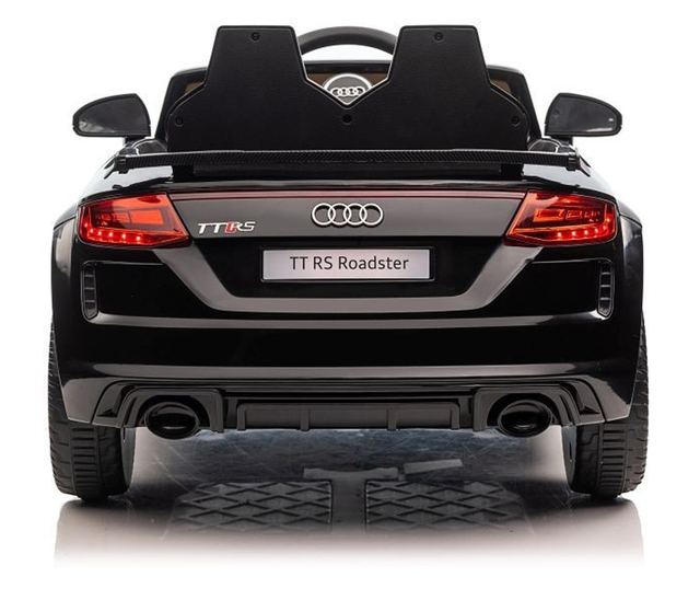 Audi TTRS fekete elektromos gyerek autó, 2 motor, 3 sebesség, max. 30 kg